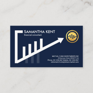Upwards Share Graph Frame Business Card