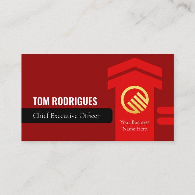 Upwards Successful Arrowhead Executive Business Card (Front)