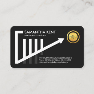 Upwards Trend Share Graph Financial Business Card