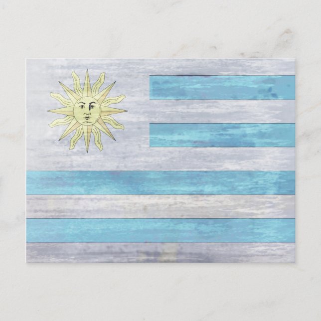 Uraguay distressed flag postcard (Front)