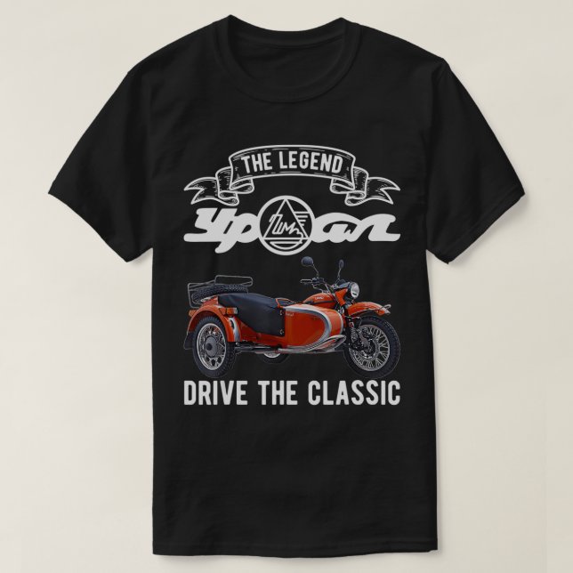 Ural motorcycle offroad motorcyclist  T-Shirt (Design Front)
