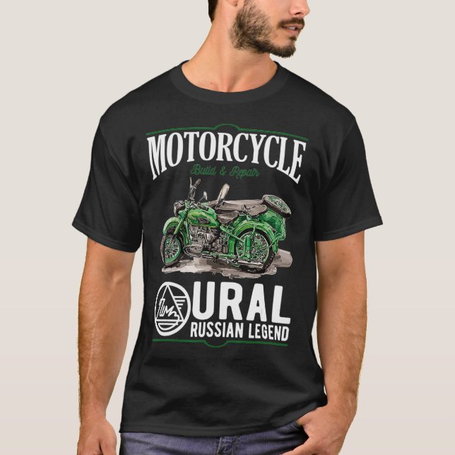 Ural motorcycle offroad motorcyclist T-Shirt (Front)