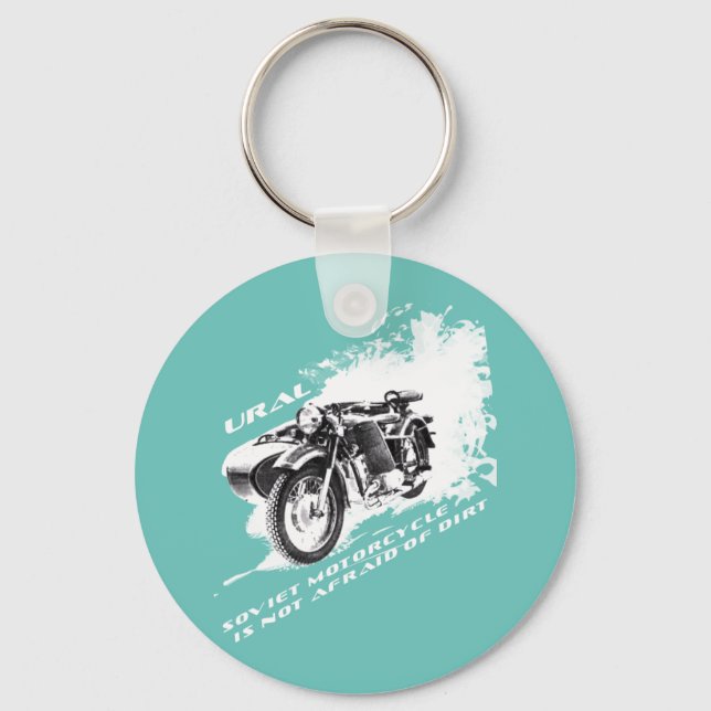 Ural Motorcycle With Sidecar Is Not Afraid Of Dirt Key Ring (Front)