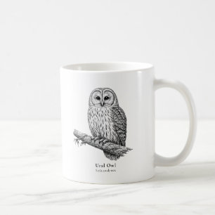 Ural Owl Black & White Coffee Mug