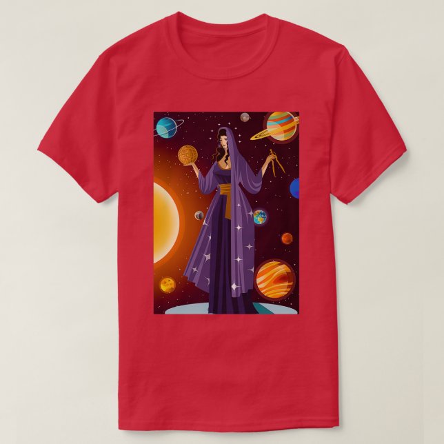 urania science and astronomy greek mythology muse T-Shirt (Design Front)