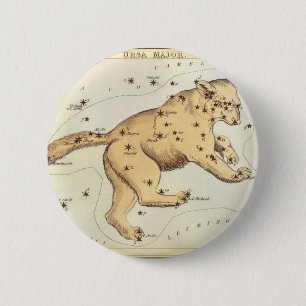 Urania's Mirror, Vintage Astronomy Celestial Map 6 Cm Round Badge