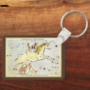 Urania's Mirror, Vintage Astronomy Celestial Map Key Ring