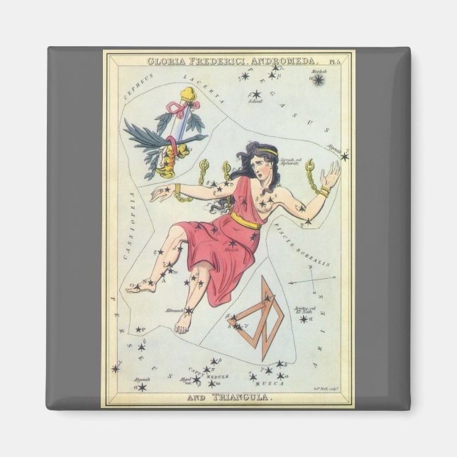 Urania's Mirror, Vintage Astronomy Celestial Map Magnet (Front)