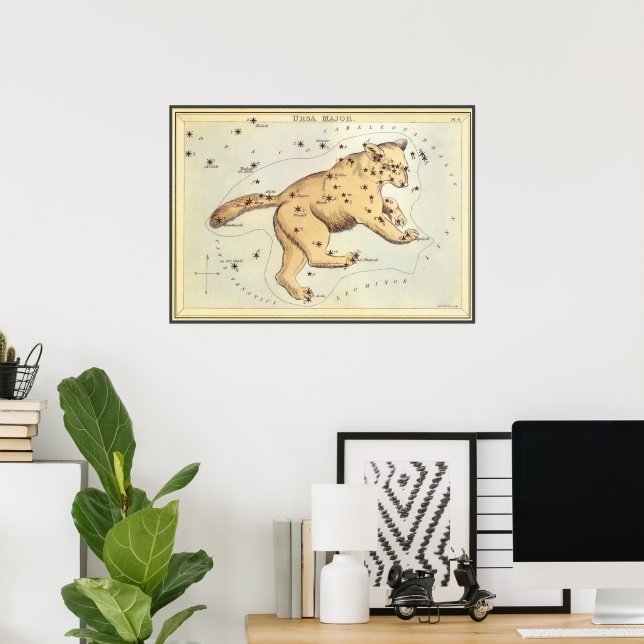 Urania's Mirror, Vintage Astronomy Celestial Map Poster (Home Office)