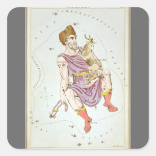 Urania's Mirror, Vintage Astronomy Celestial Map Square Sticker