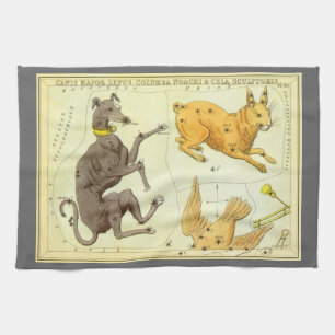 Urania's Mirror, Vintage Astronomy Celestial Map Tea Towel