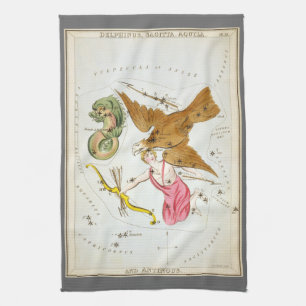Urania's Mirror, Vintage Astronomy Celestial Map Tea Towel