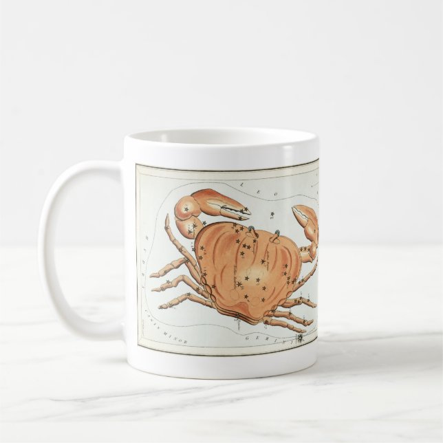 Urania's Mirror, Vintage Cancer Constellation Coffee Mug (Left)