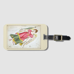 Urania's Mirror, Vintage Virgo Constellation Luggage Tag