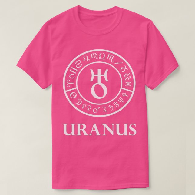 Uranus Astrology Design T-Shirt (Design Front)