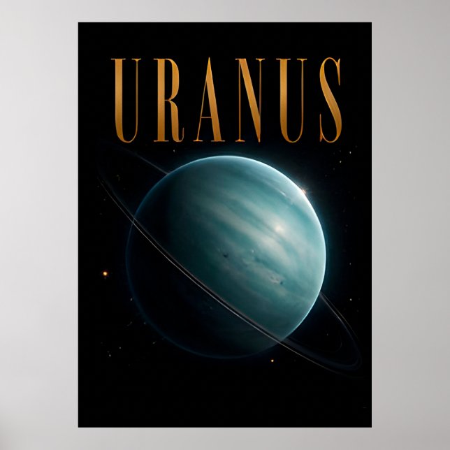 Uranus Luxury Space Editorial Graphic Poster (Front)