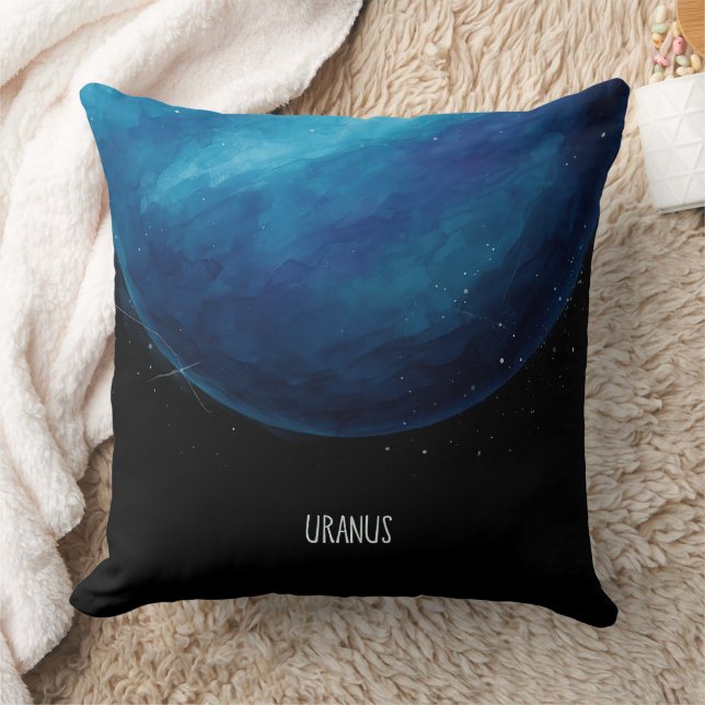 Uranus Planet Artwork – Cosmic Space Illustration Cushion (Blanket)