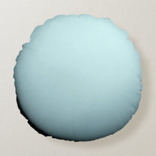 Uranus Planet Photo Space Solar System Pale Blue Round Cushion