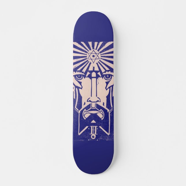 Uranus Sky God Greek Mythology Blue Skateboard (Front)
