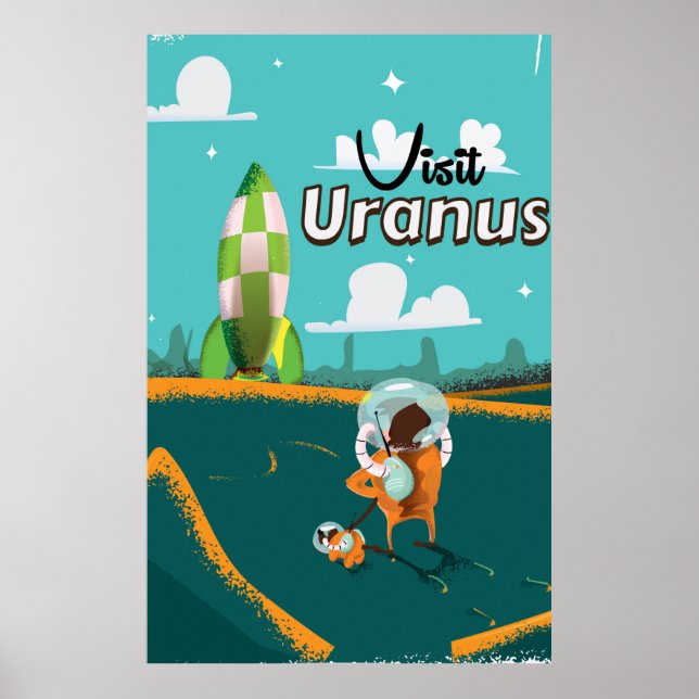 Uranus vintage cartoon Travel Poster (Front)