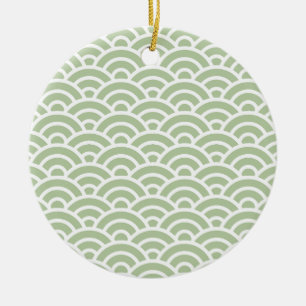 URAYANAGI 140 Seigaiha Waves - Energetic Ver.  Ceramic Tree Decoration