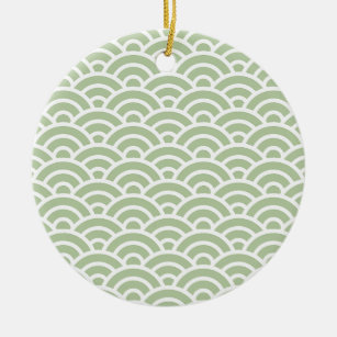 URAYANAGI 140 Seigaiha Waves - Energetic Ver.  Ceramic Tree Decoration