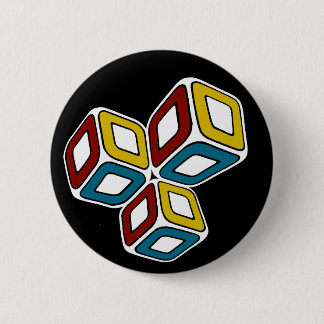 Urban 3-D Cubes 6 Cm Round Badge