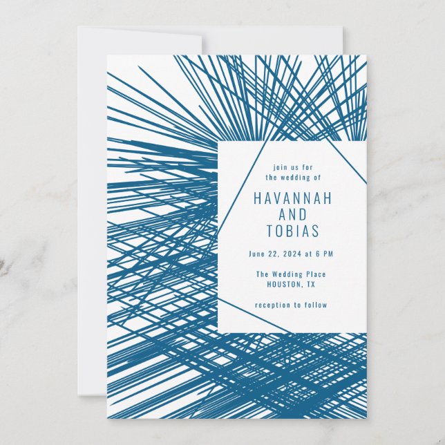 Urban Abstract Lines Invitation (Front)