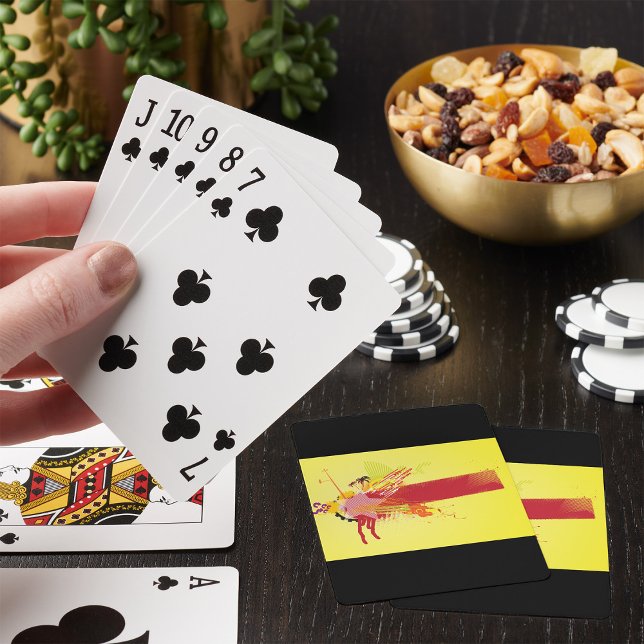 Urban Abstract Red and Yellow Grunge Playing Cards (Creator Uploaded)