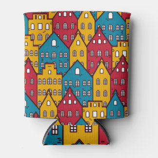 Urban abstract: vintage city pattern can cooler