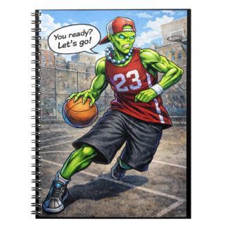 Urban Alien Basketball Player - Comic Style Art Notebook