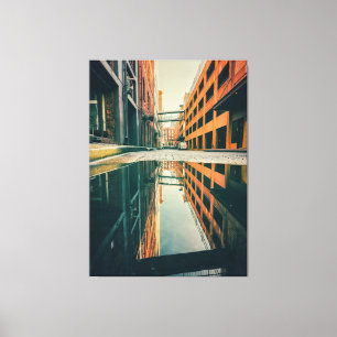 Urban Alleyway Reflection Canvas Print