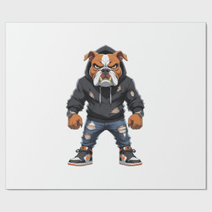 Urban Alpha Bulldog � Street Style Mascot  Wrapping Paper