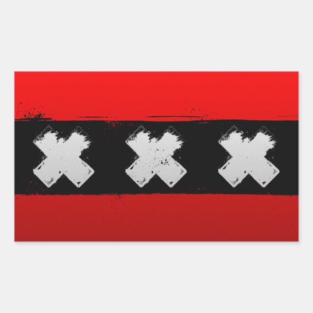 Urban Amsterdam Rectangular Sticker (Front)