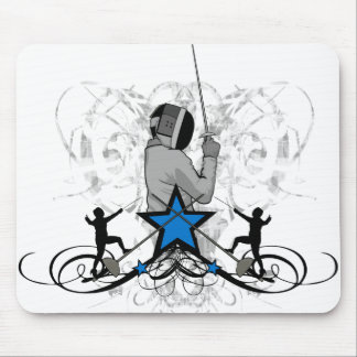 Urban and Hip Fencing Illustration Mouse Mat
