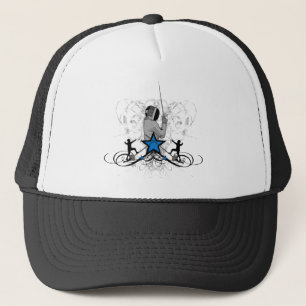 Urban and Hip Fencing Illustration Trucker Hat