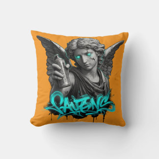 Urban Angel Graffiti Cushion – Broken Statue Stree