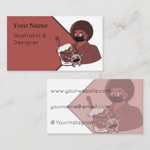 Urban Anime Style & Frozen Treat – Black Mask Kawa Business Card