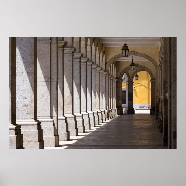 Urban Area Arched Corridor Poster (Front)