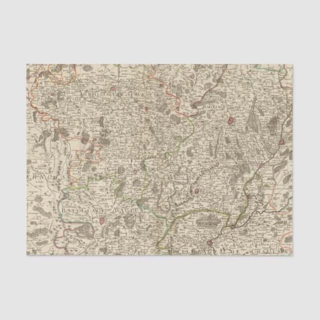 Urban areas of France 2 Tissue Paper (Front)