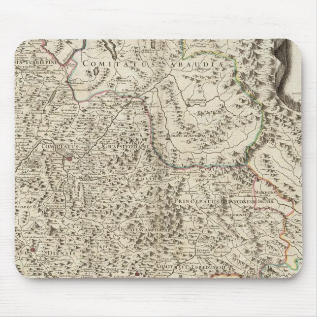 Urban areas of France 3 Mouse Mat (Front)