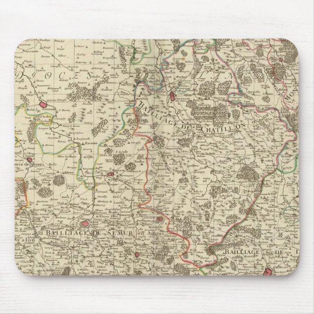 Urban areas of France Mouse Mat (Front)