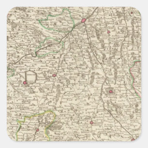 Urban areas of Germany 2 Square Sticker