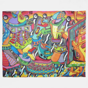 Urban Art 1. Fleece Blanket