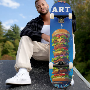 Urban "ART" Giant Hamburger Tower Skateboard