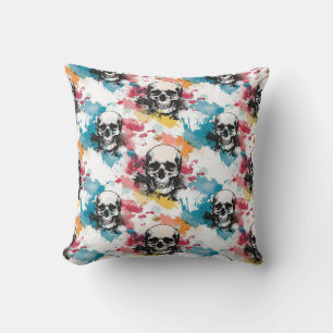 Urban Art Skull Pillow Design, Cojín B40