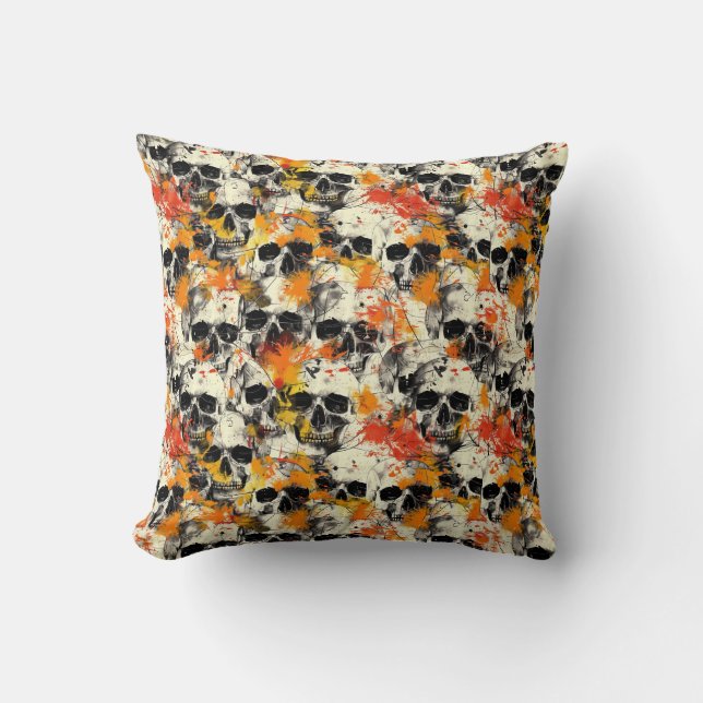 Urban Art Skull Pillow Design, Cojín B51 (Front)