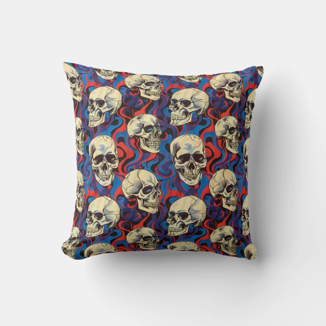 Urban Art Skull Pillow Design, Cojín B54 (Front)