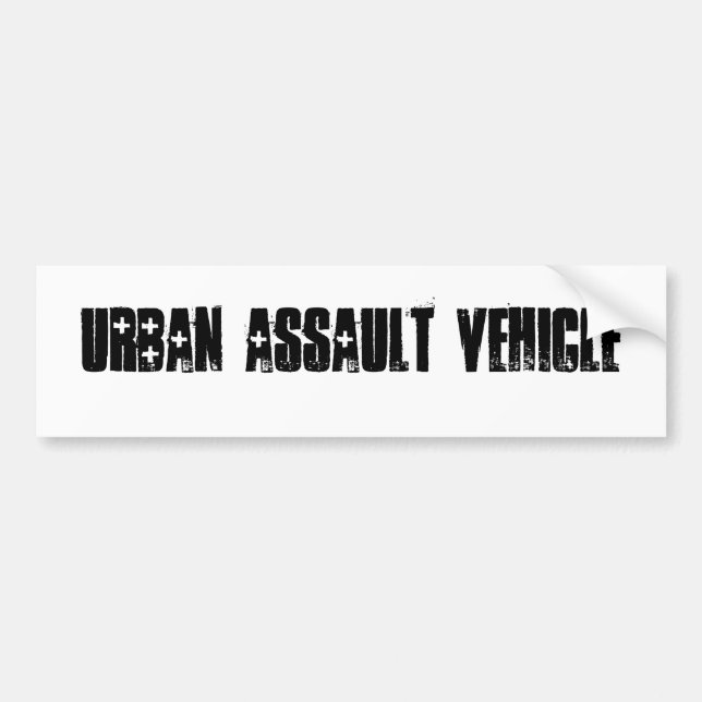 Urban assault vehicle bumper sticker (Front)