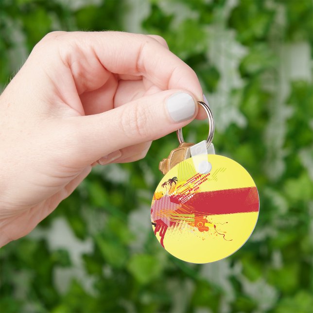 Urban Banner Red Yellow Keychain (Creator Uploaded)
